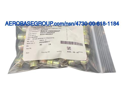 그림  국가 재고 번호의 4730-00-618-1184